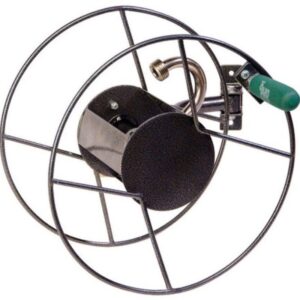Yard Butler 75 ft Wall Mounted Hose Reel Silver