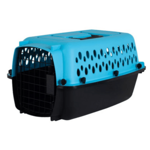 Blue Black Plastic Pet Carrier