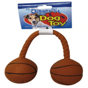 Boss Pet Latex Twin Basketball Squeaky Dog Toy