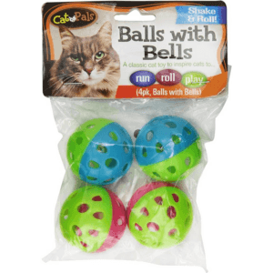 Bow Wow Cat Ball with Bell 4 pk