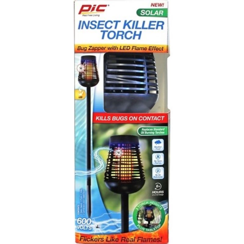 Pic Insect Killer Torch Solar Outdoor Bug Zapper