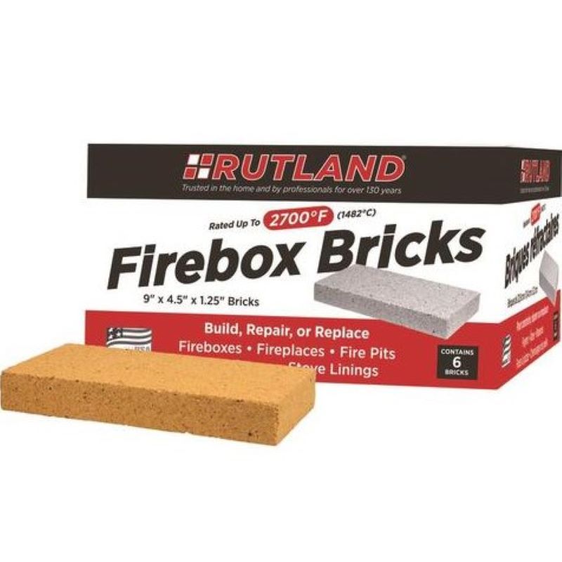 Rutland Firebox Bricks 6 Ct Wood Stove