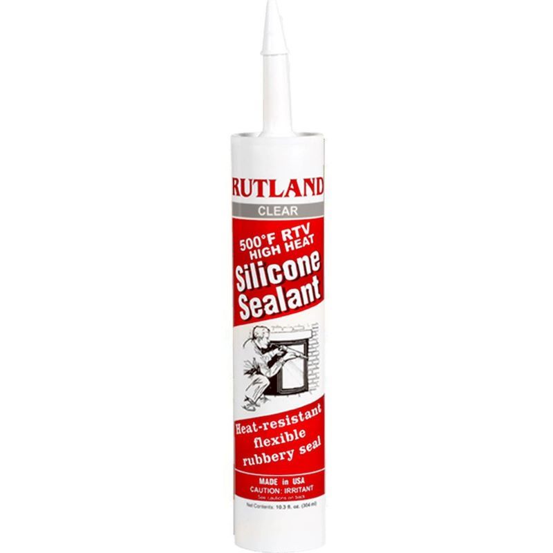 Rutland High Temp Silicone Sealant 10.3 oz Clear Wood Stove