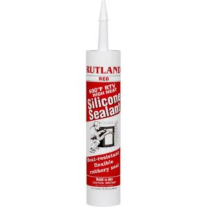 Rutland High Temp Silicone Sealant 10.3 oz Red Wood Stove