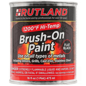 Rutland Stove Brush-On Paint Black 16oz High Temp