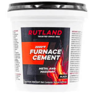 Rutland Wood Stove Furnace Cement Black 16oz