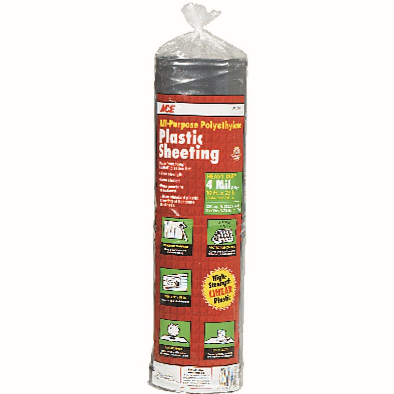 Ace Black Plastic 4 Mil Polyethylene Sheeting 10x25 ft