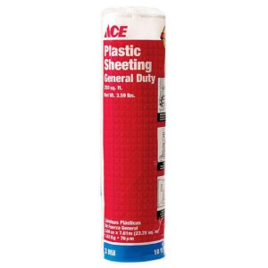 Ace Clear Plastic 3 Mil Polyethylene Sheet 10x25 ft