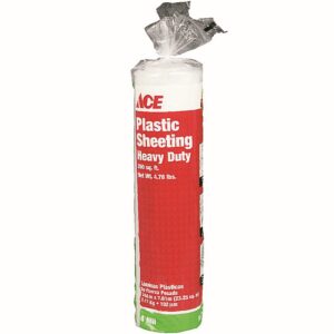 Ace Clear Plastic 4 Mil Polyethylene Sheeting 10x25 ft