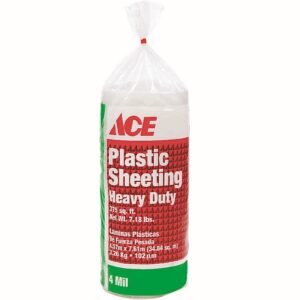 Ace Clear Plastic 4 Mil Polyethylene Sheeting 15x25 ft