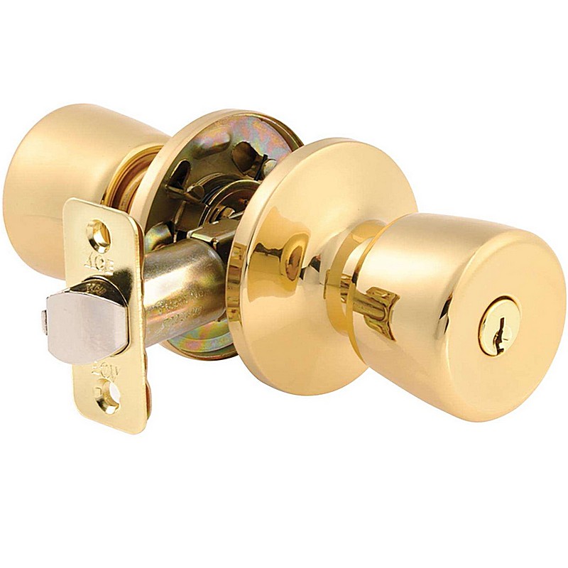 Ace Tulip Polished Brass Entry Knob Door Handle