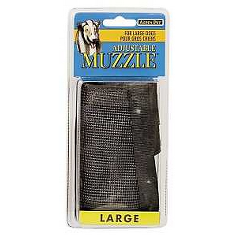 Aspen Pet Large Black Adjustable Pet Muzzle