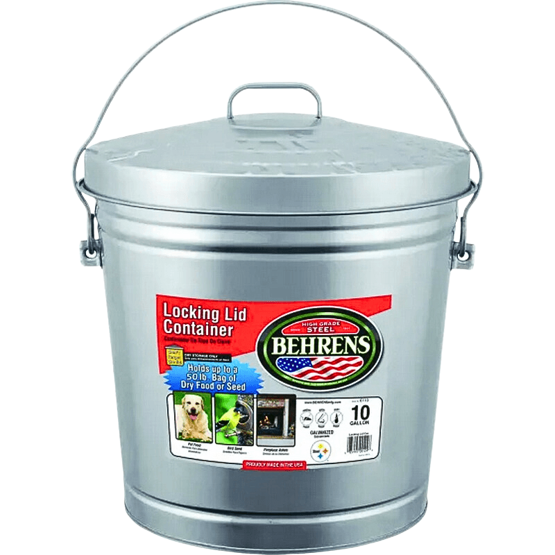 Behrens Galvanized Steel Pet Food Storage Container 10 gal
