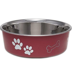 Bella Pet Food Bowl Merlot Medium