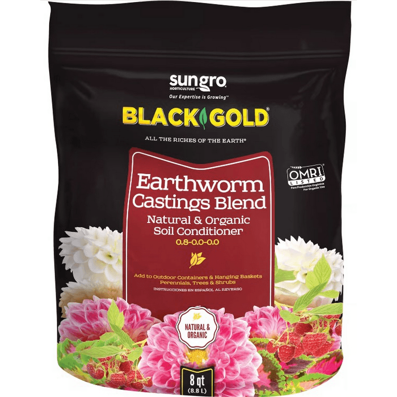 Black Gold Organic Earthworm Castings 8 qt