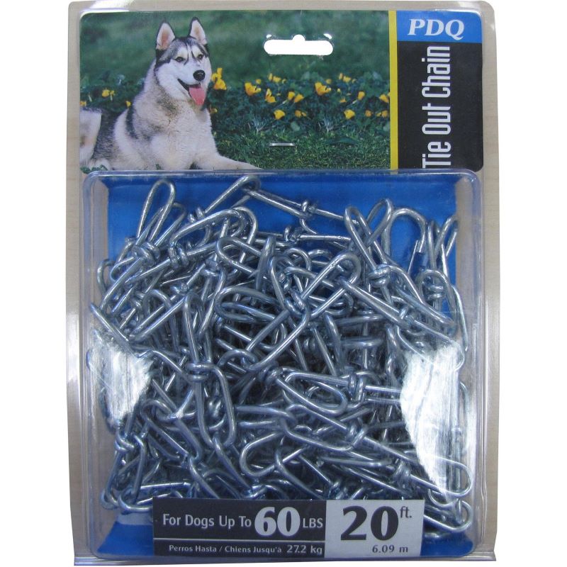 Boss Pet Steel Swivel Large Dog Tie Out Chain 20 ft