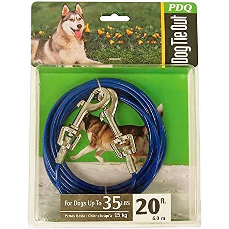Boss Pet Vinyl Coated Medium Dog Tie-Out Cable 20 ft