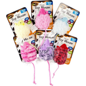 Bow Wow Pals Plush Mouse Cat Toy with Bell