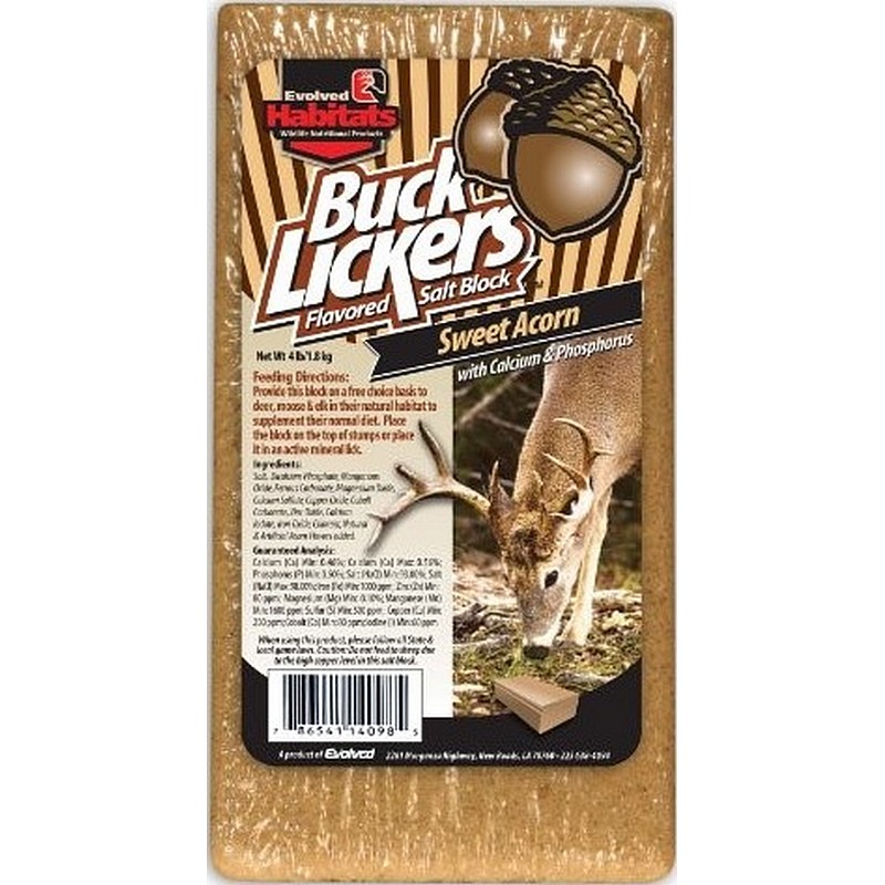Buck Lickers Sweet Acorn Mineral Block 4 lb for Deer