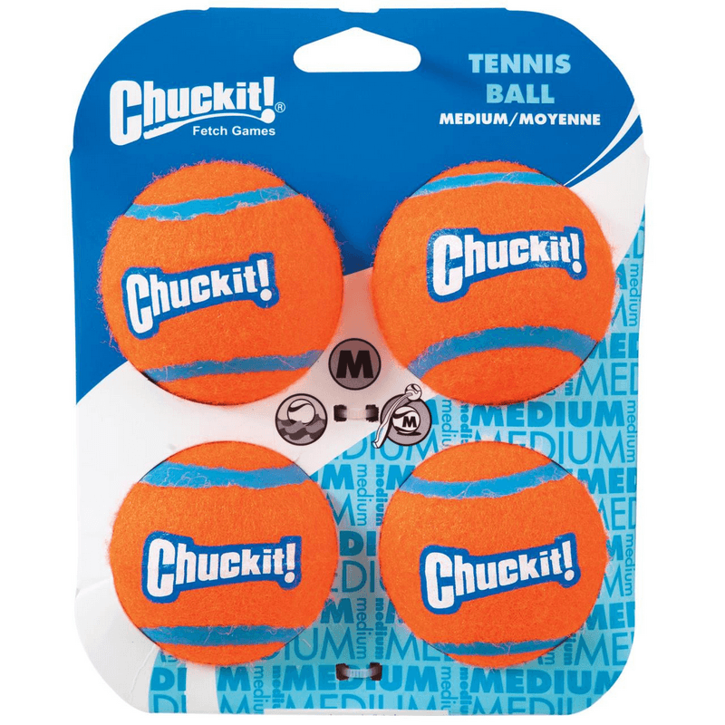 Chuckit! Rubber Tennis Balls 4 ct for Dogs