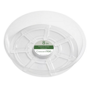 Crescent Garden 1.5 in X 8 in Plastic Plant Saucer Clear