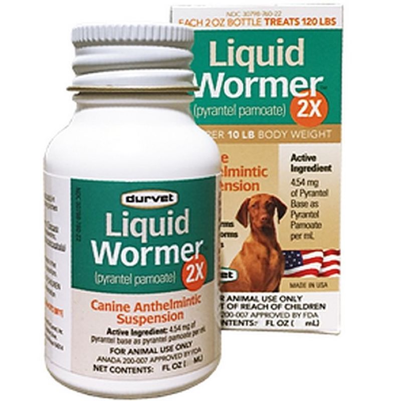 Durvet Liquid Wormer 2X 2 oz for Dogs