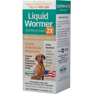 Durvet Liquid Wormer 2X 8 oz for Dogs
