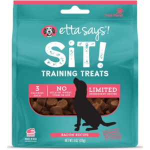 Etta Says! Sit! Grain Free Bacon Training Dog Treats 6 oz