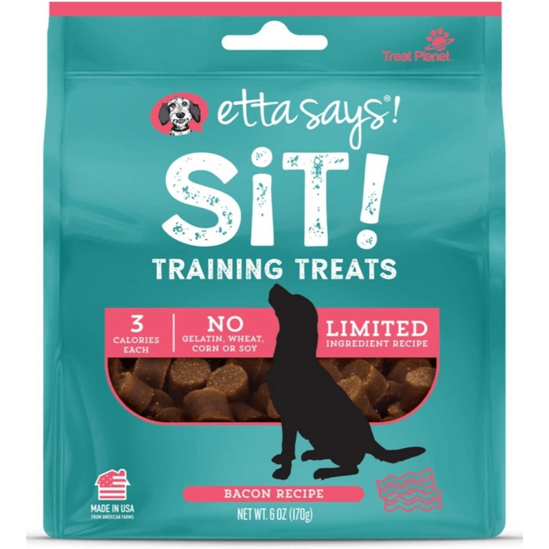 Etta Says! Sit! Grain Free Bacon Training Dog Treats 6 oz