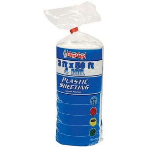 Film Gard Clear Plastic Polyethylene Sheeting 4 ml 3x50 ft