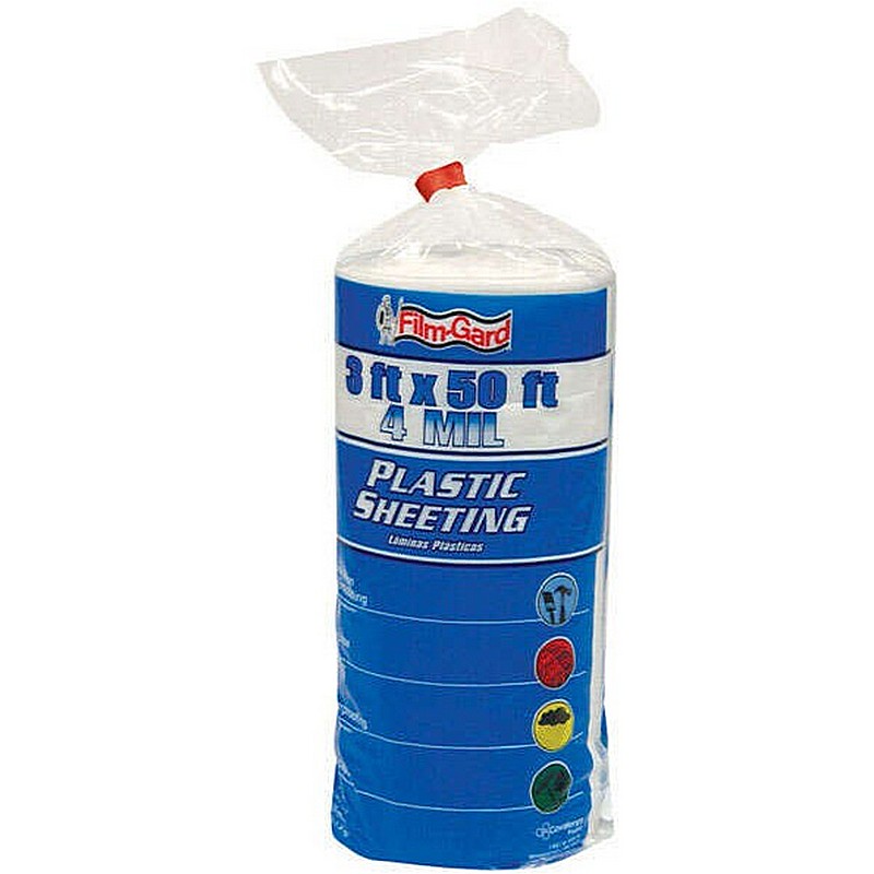 Film Gard Clear Plastic Polyethylene Sheeting 4 ml 3x50 ft