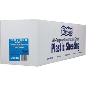 Film Gard Clear Plastic Polyethylene Sheeting 4ml 16x100 ft