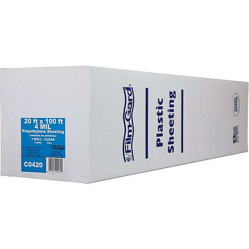 Film Gard Clear Plastic Polyethylene Sheeting 4ml 20x100 ft