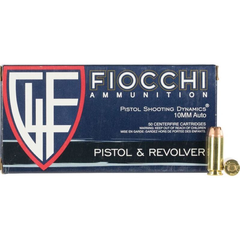 Fiocchi 10mm 180Grn JHP 50 Ct Ammo