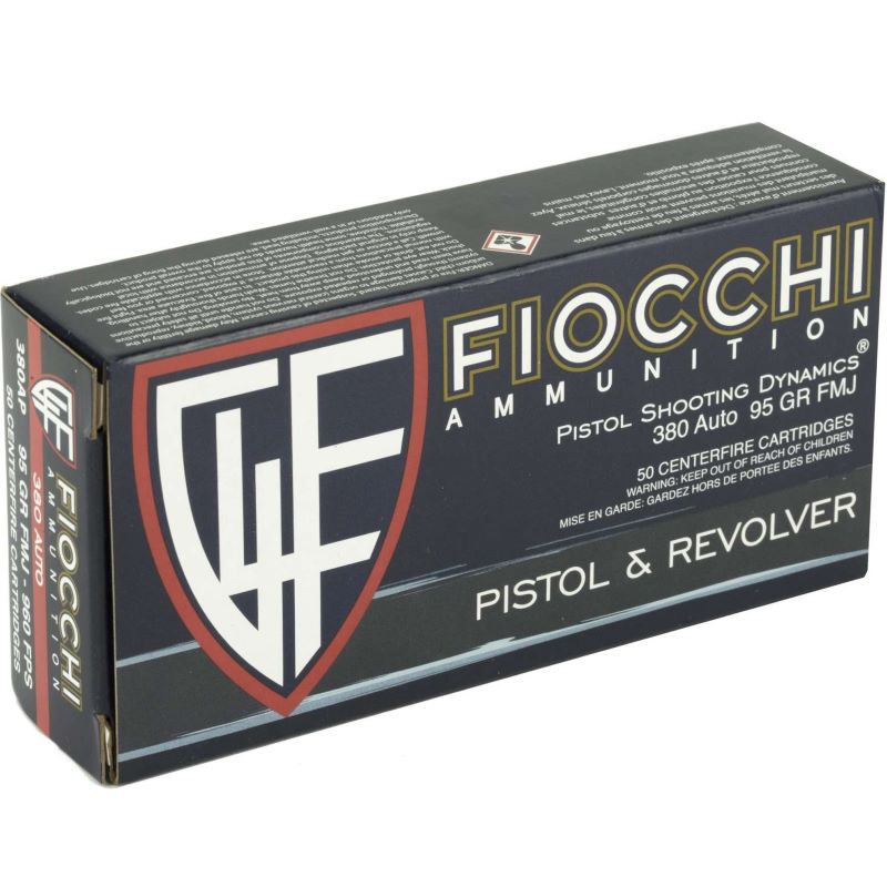 Fiocchi Shooting Dynamics ACP .380 95 Grain FMJ 50 Ct Ammo