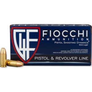 Fiocchi Shooting Dynamics Luger 9mm 147 Grain FMJ 50 Ct Ammo
