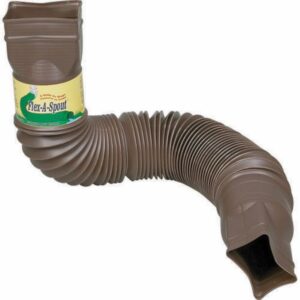 Flex A Spout Brown Vinyl K Downspout Extension 4.5x4.5x55