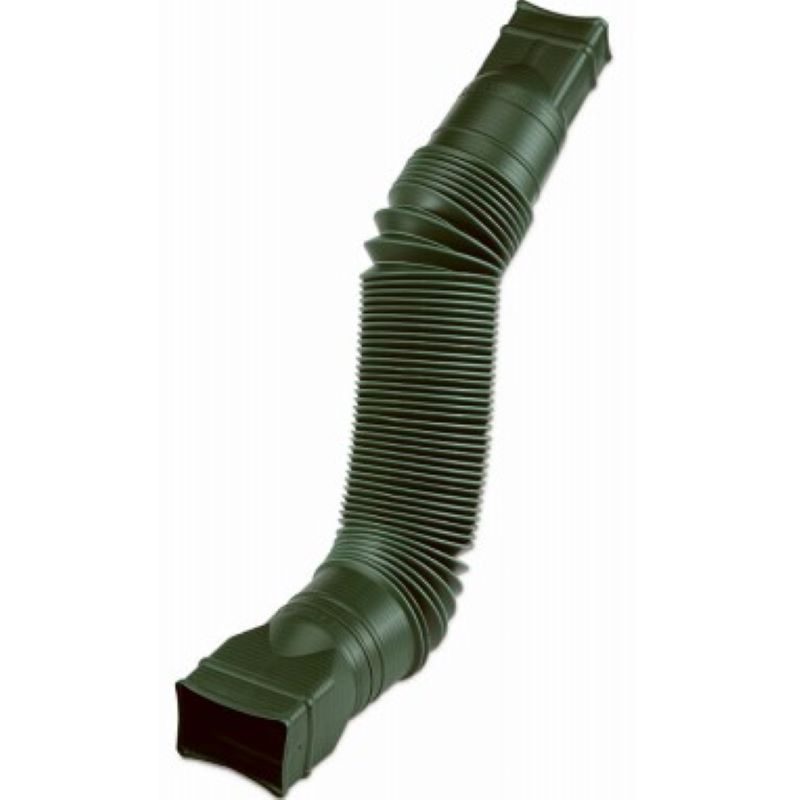 Flex A Spout Green Vinyl K Downspout Extension 4.5x4.5x55