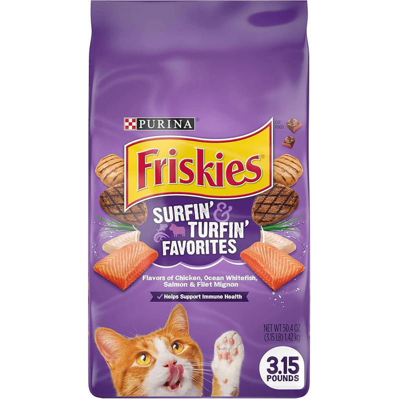 Friskies Surfin Turfin Favorites Cat Food 3.15 lb