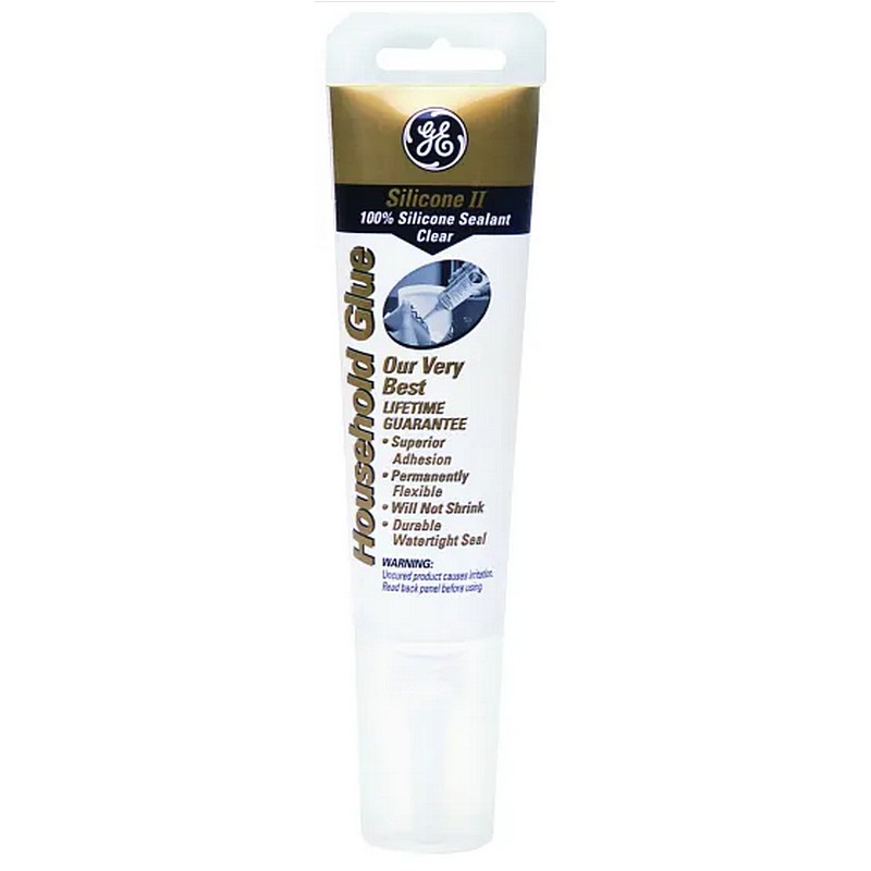 GE Clear Household Glue Silicone II Sealant 2.8 oz