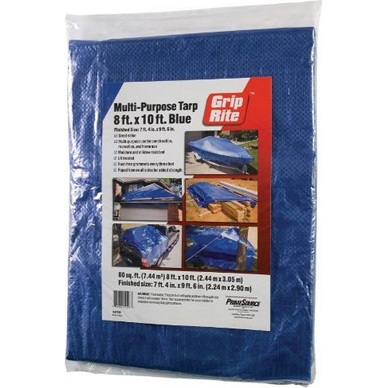 Grip Rite Blue Multi Purpose Tarp 8x10 feet