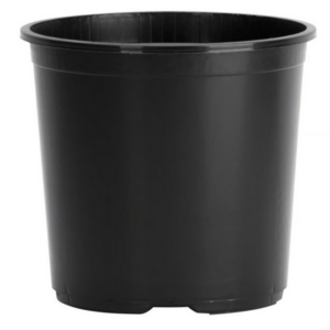 HC Companies 7 in X 6.5 in X 6.5 in Plastic Basic Flower Pot Black