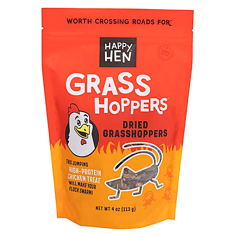 Happy Hen Grasshoppers 4 oz Chicken Treats
