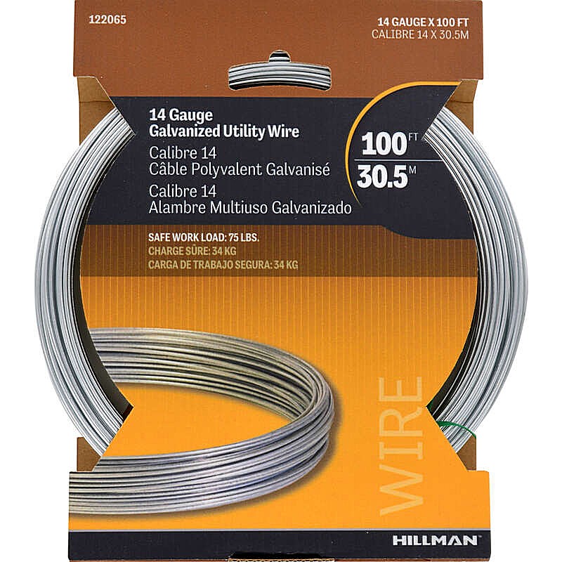 Hillman Galvanized Steel Wire 100 ft 14Ga