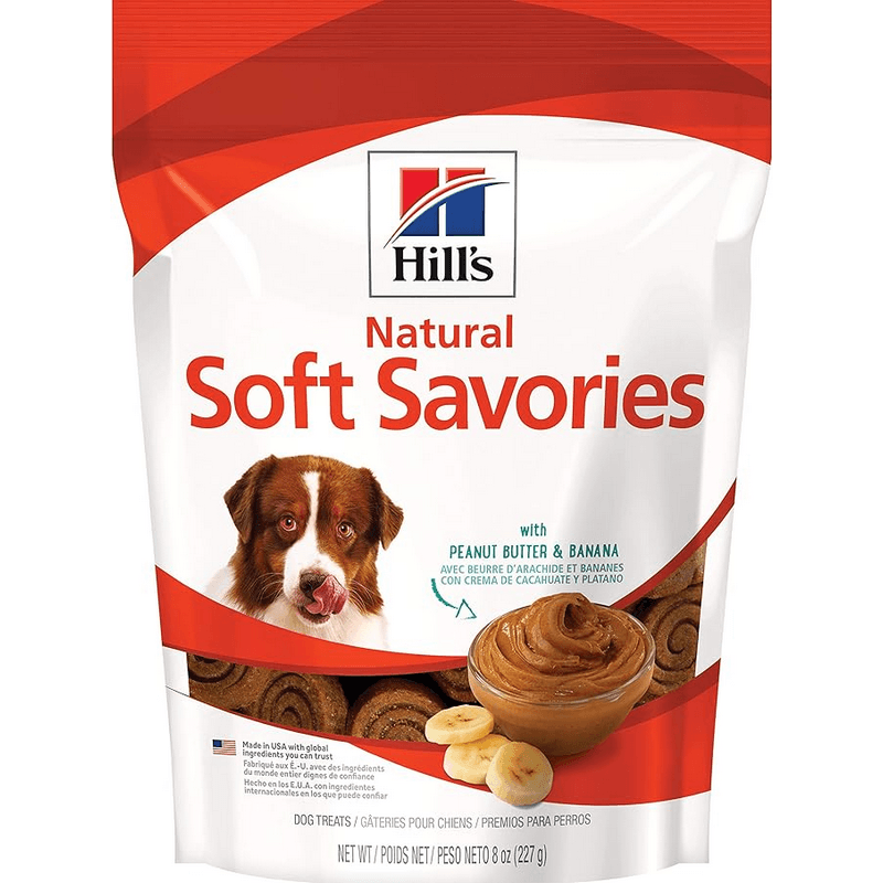 Hill's Natural Soft Savories Peanut Butter & Banana Dog Treats 8 oz