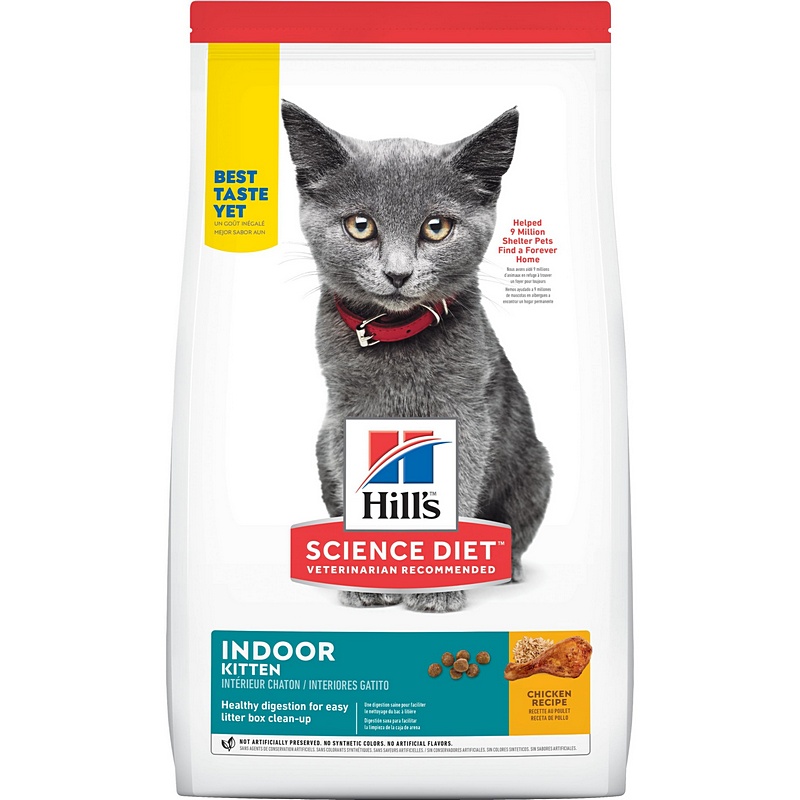 Hill's Science Diet Indoor Kitten Chicken Cat Food 7 lb