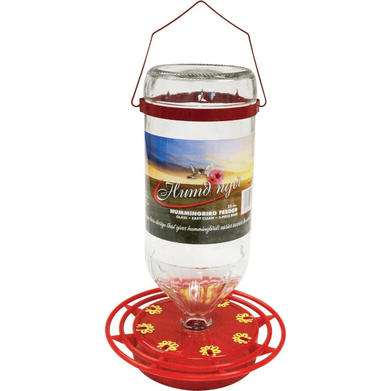 Humdinger Glass Bottle Hummingbird Nectar Feeder 8 Port