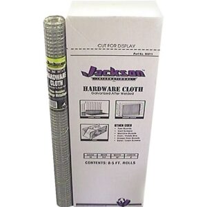 Jackson Wire Galvanized Hardware Cloth Mesh 5’x36” 19 ga