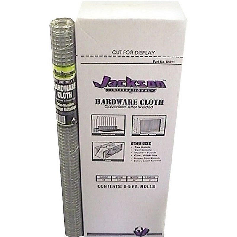 Jackson Wire Galvanized Hardware Cloth Mesh 5’x36” 19 ga