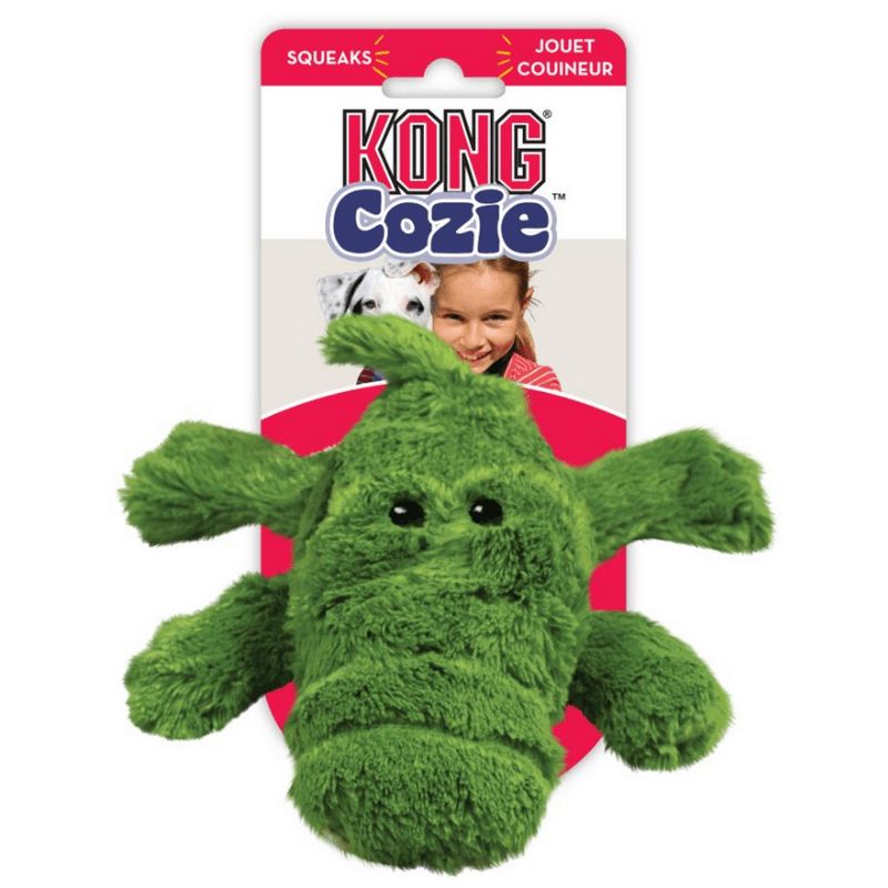 KONG Cozie Alligator Squeaky Dog Toy